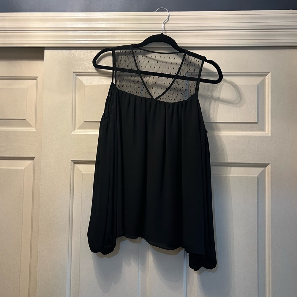 Black cold shoulder blouse Parker
